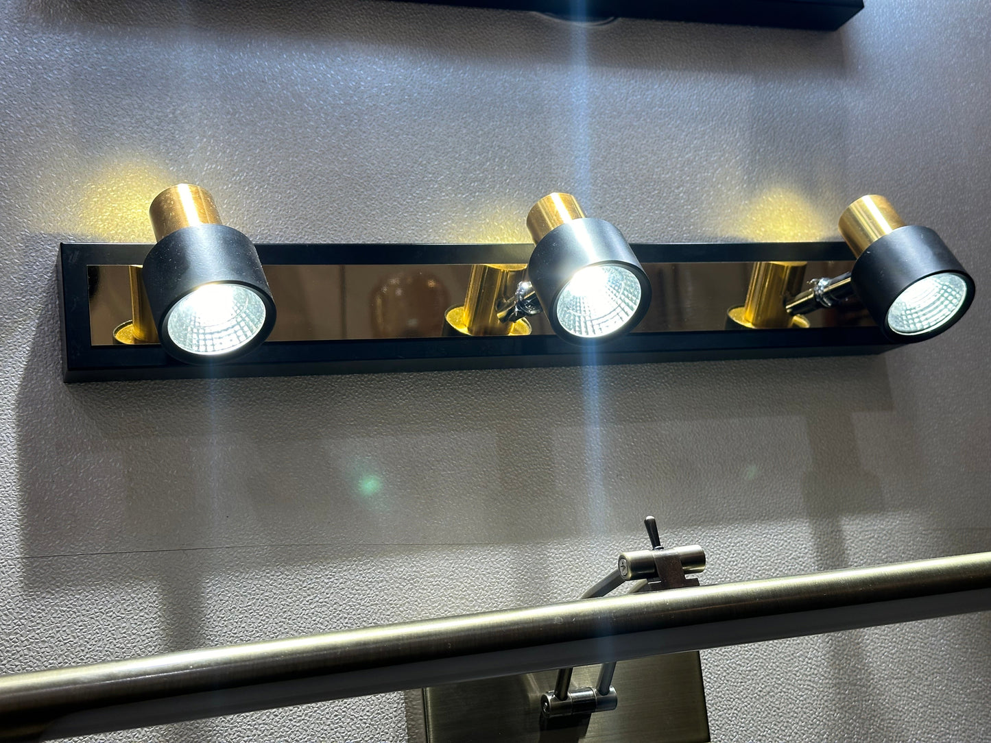 Cob Black Golden Vanity Light
