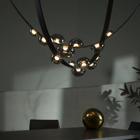 Leather Belt Chandelier