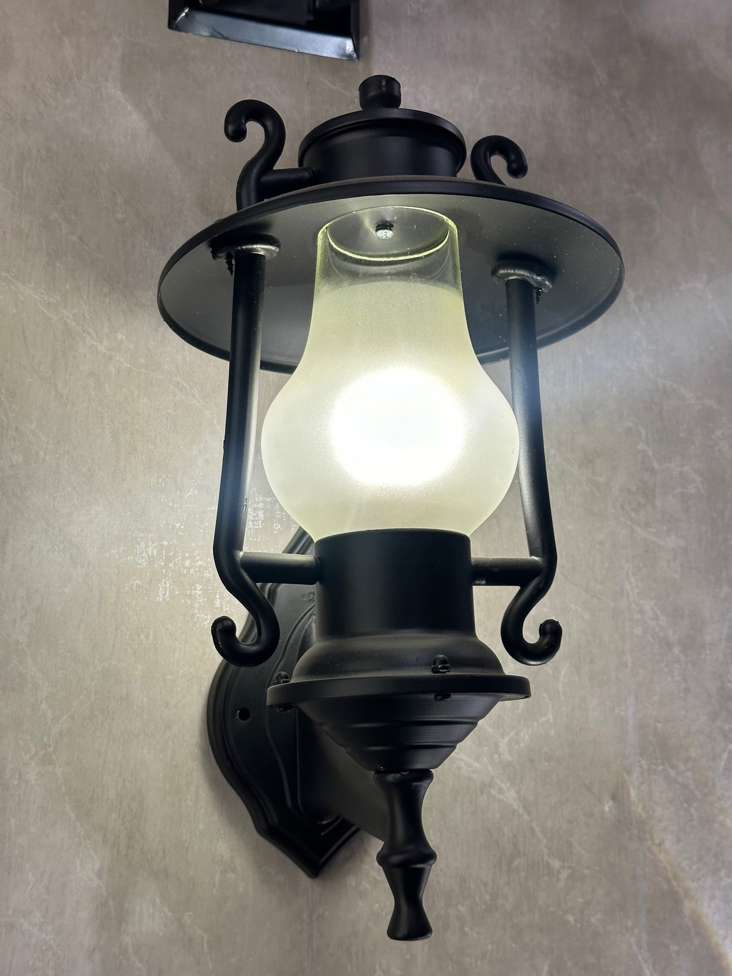 Black outdoor lamp