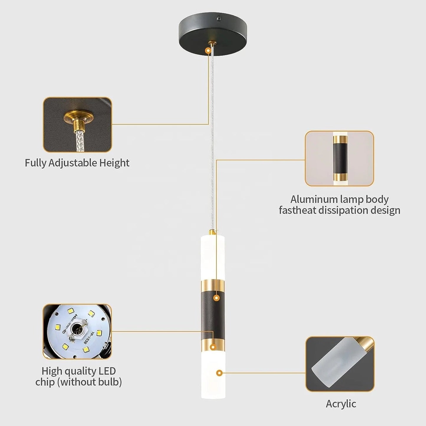 Double Side Hanging Cylinder Light